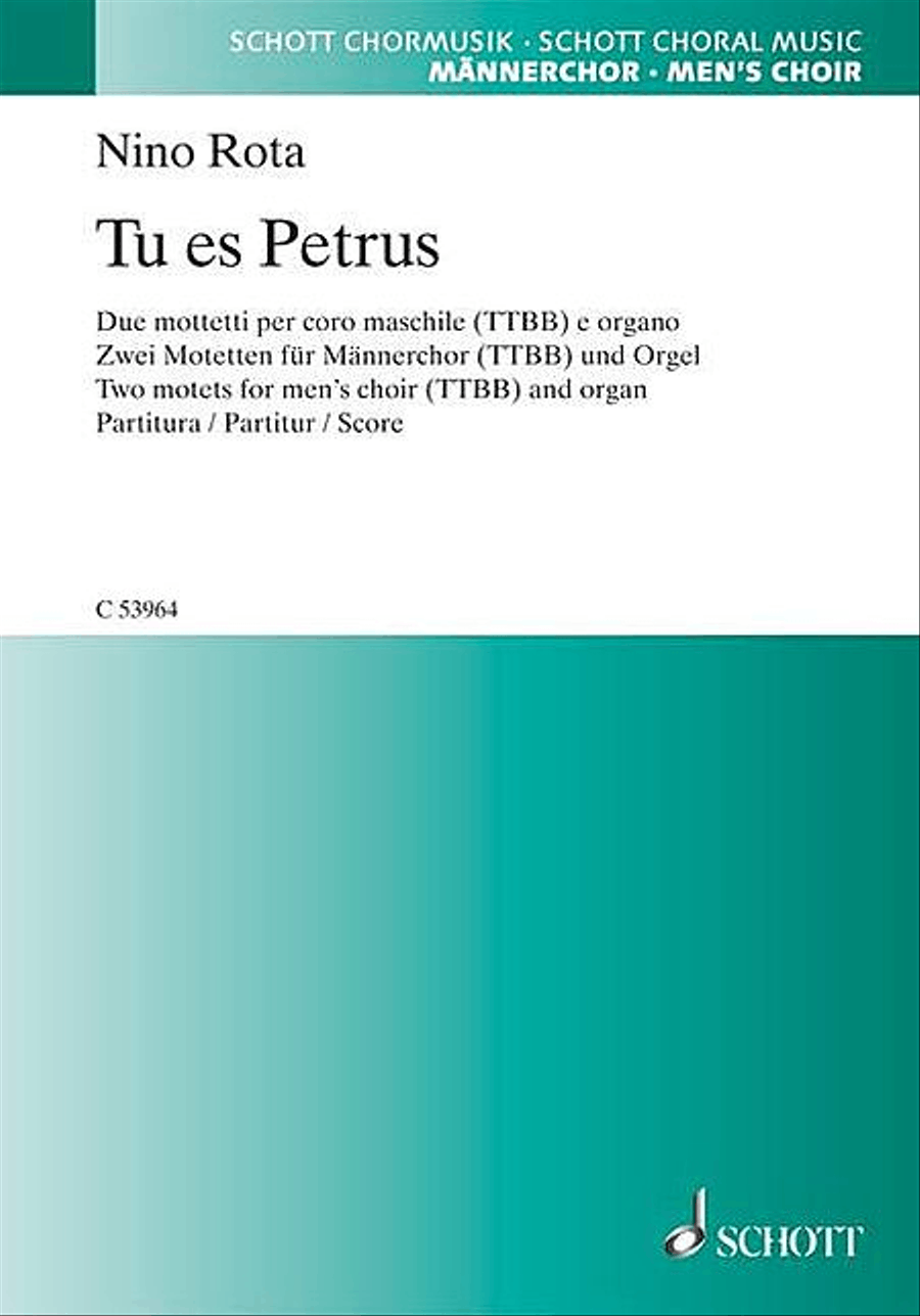 Tu Es Petrus: Two (2) Motets For Men's Choir (ttbb) And Organ TTBB scores gallery preview page 1