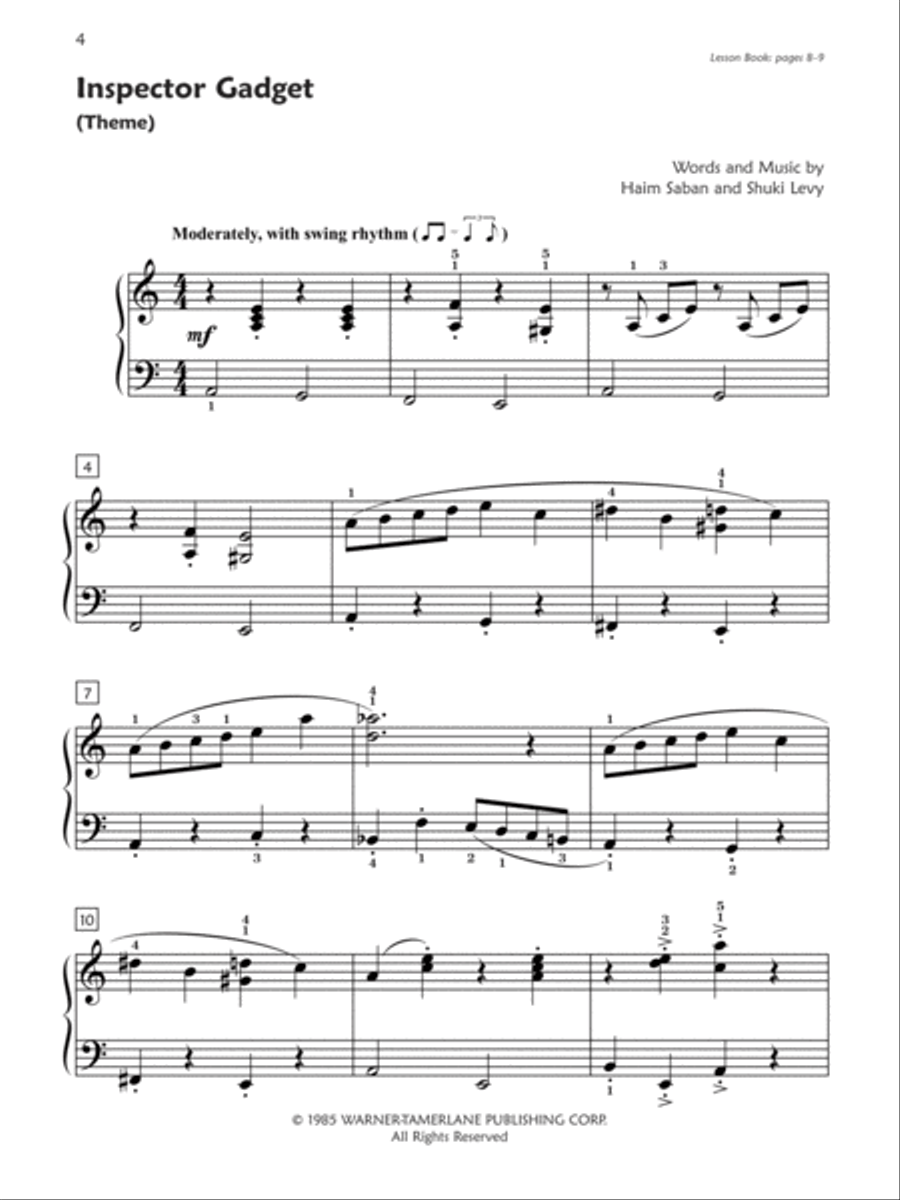 Premier Piano Course Pop and Movie Hits, Book 4 Piano Method scores gallery preview page 3