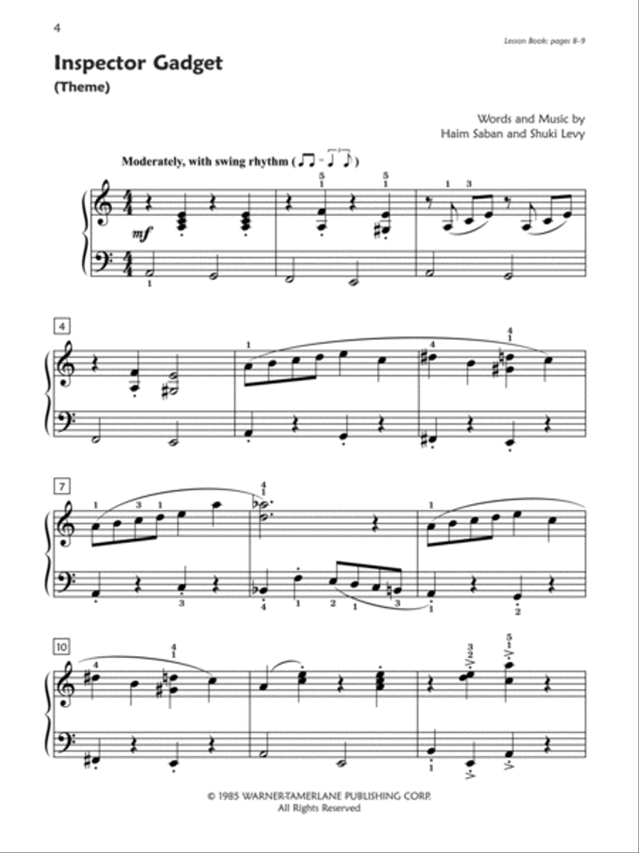 Premier Piano Course Pop and Movie Hits, Book 4 Piano Method scores gallery preview page 7