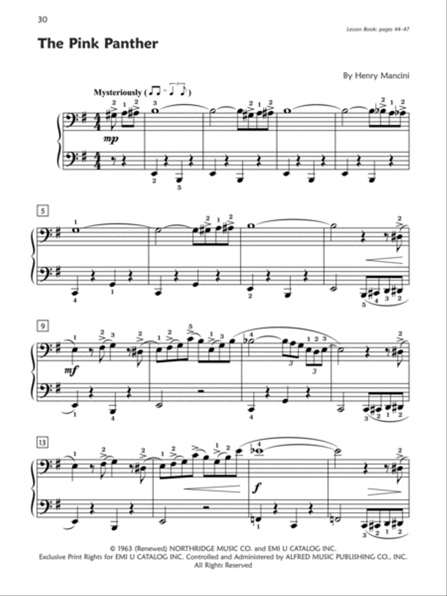 Premier Piano Course Pop and Movie Hits, Book 4 Piano Method scores gallery preview page 10