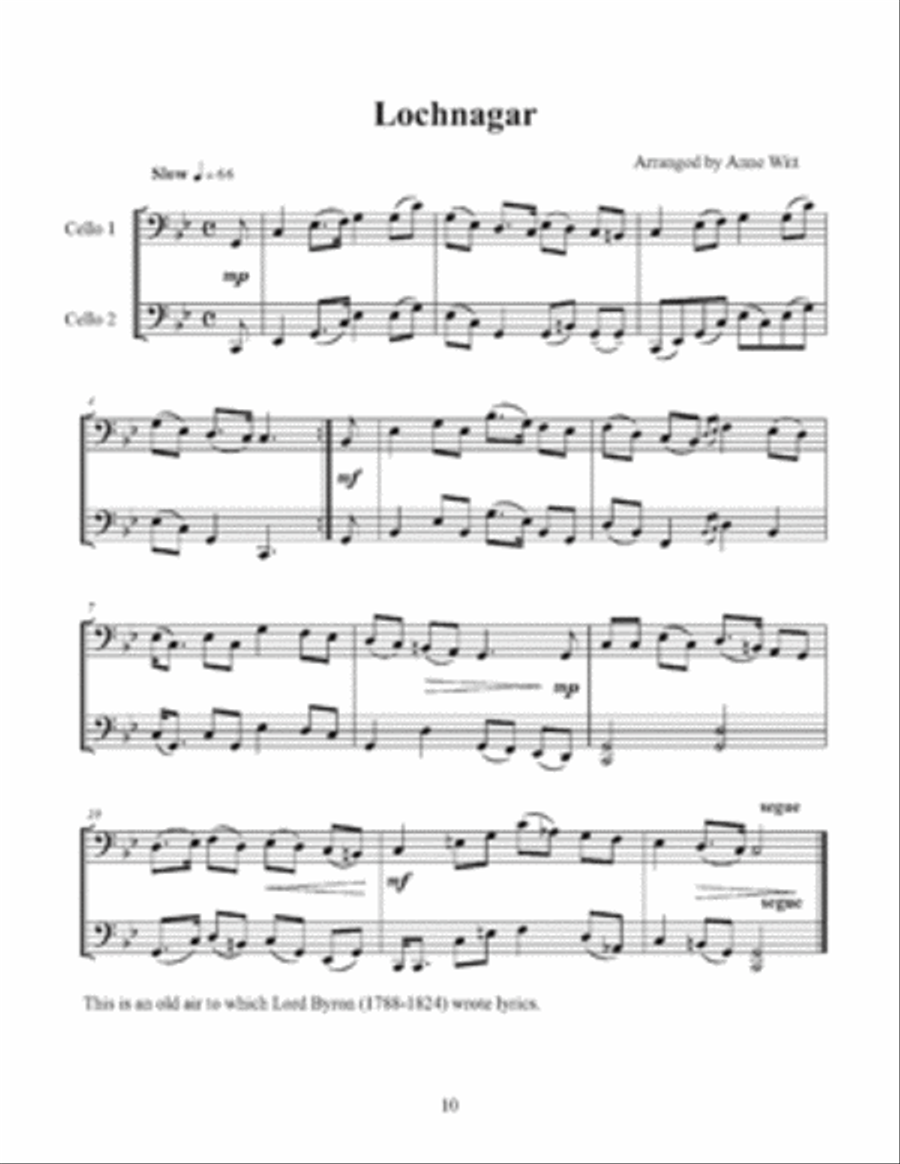 Scottish Melodies for Two Cellos Voice scores gallery preview page 2