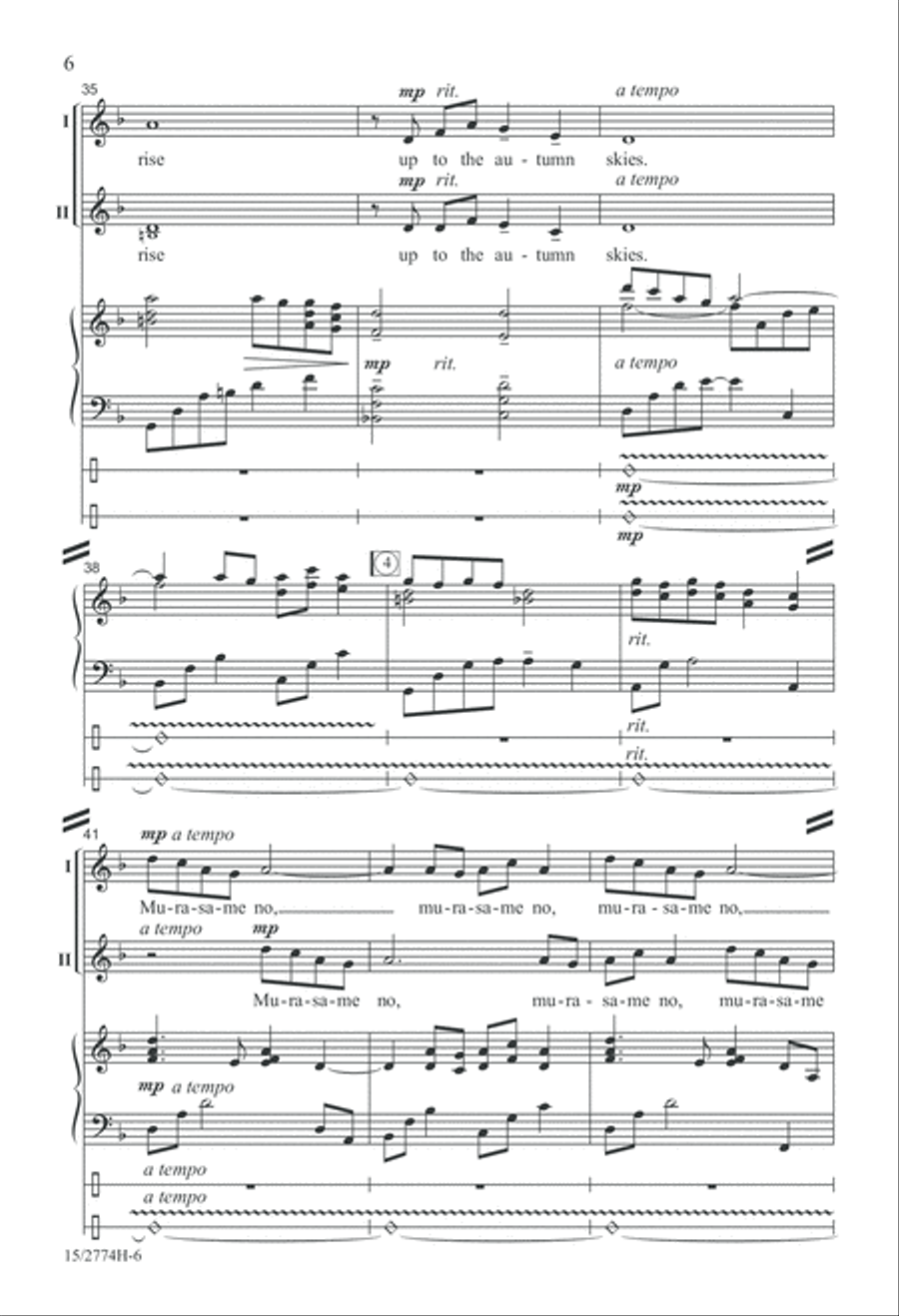 Murasame (The Mists of Evening) 2-Part scores gallery preview page 7