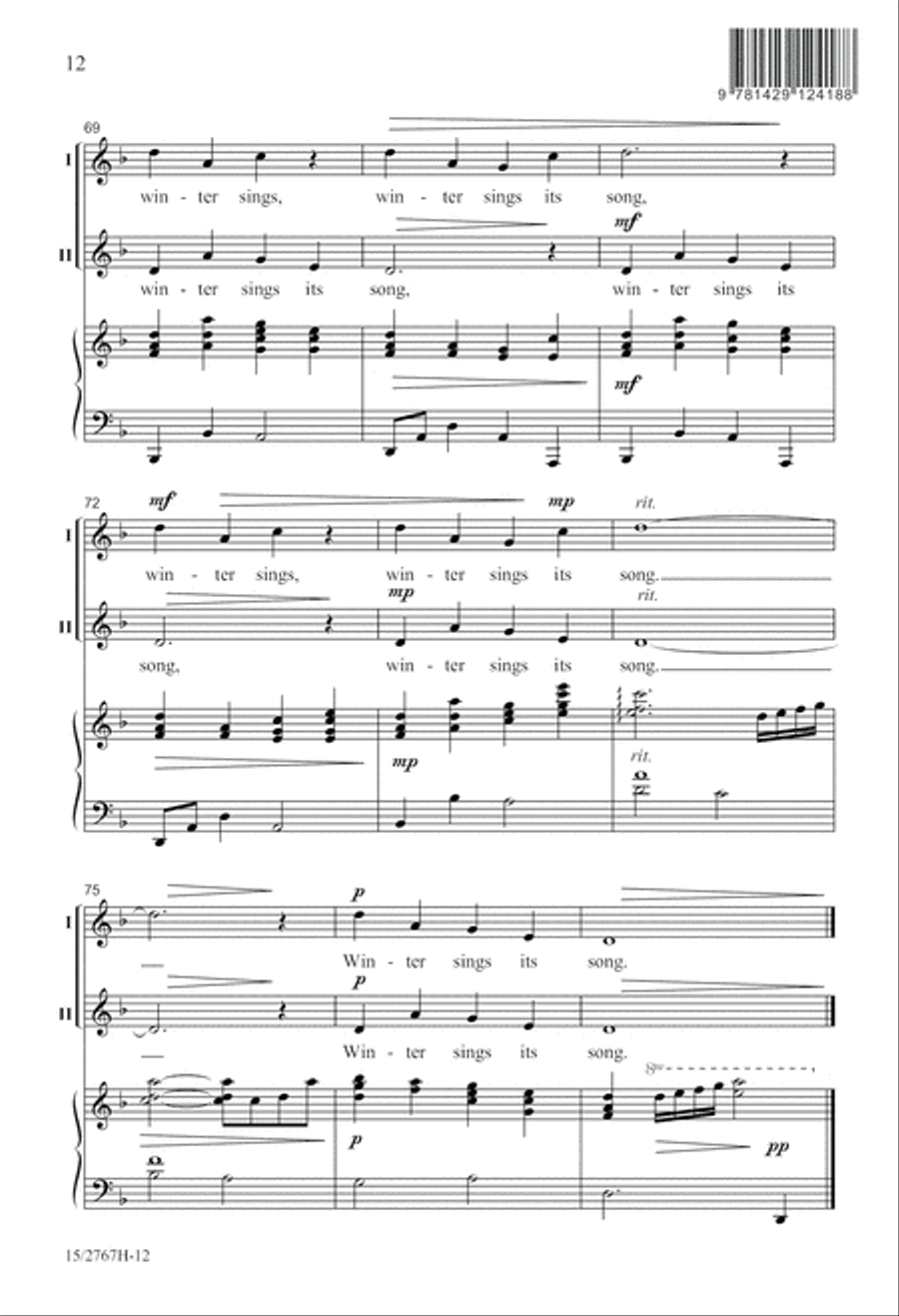 Winter Sings Winter Sings 2-Part scores gallery preview page 13