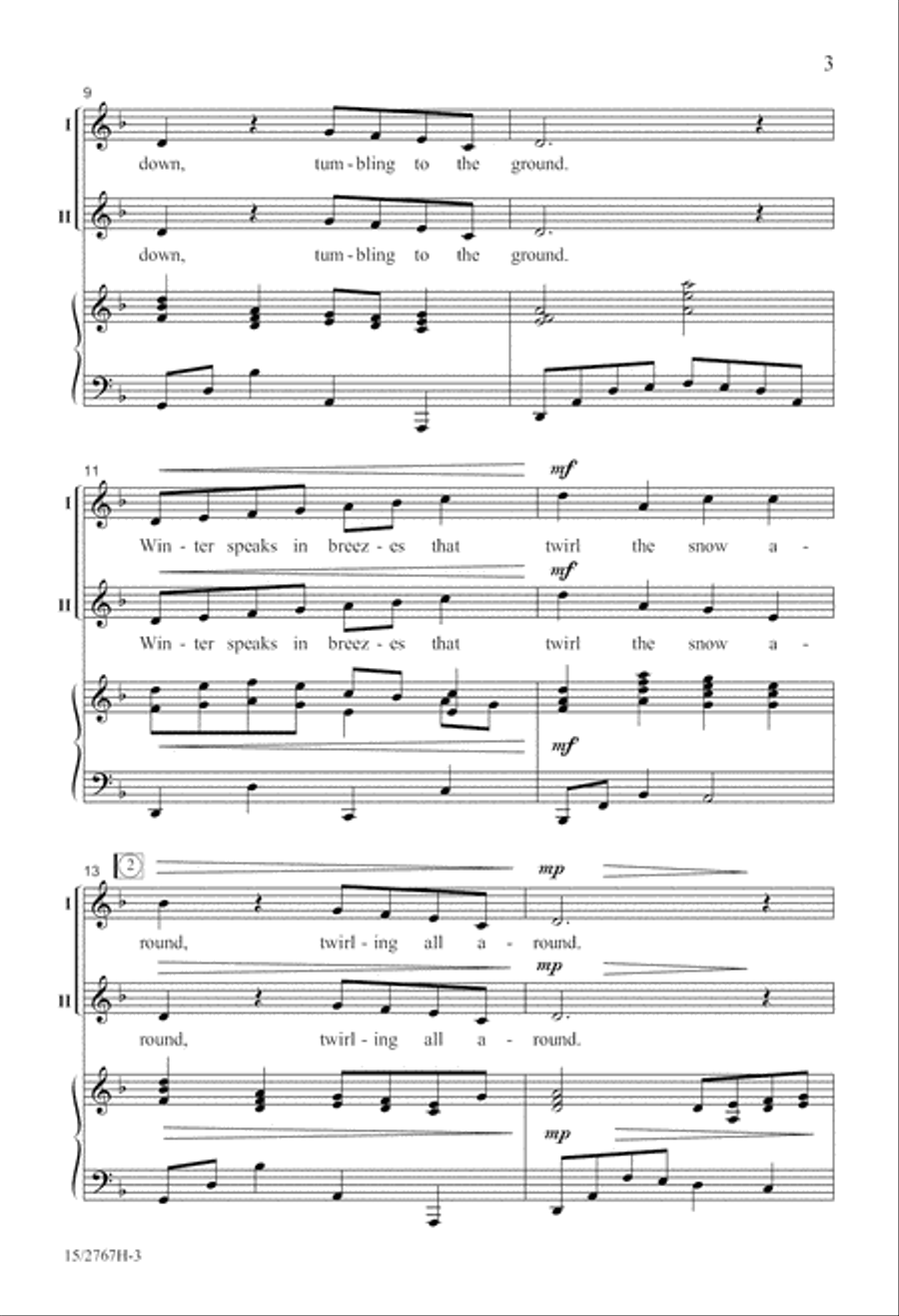 Winter Sings Winter Sings 2-Part scores gallery preview page 4