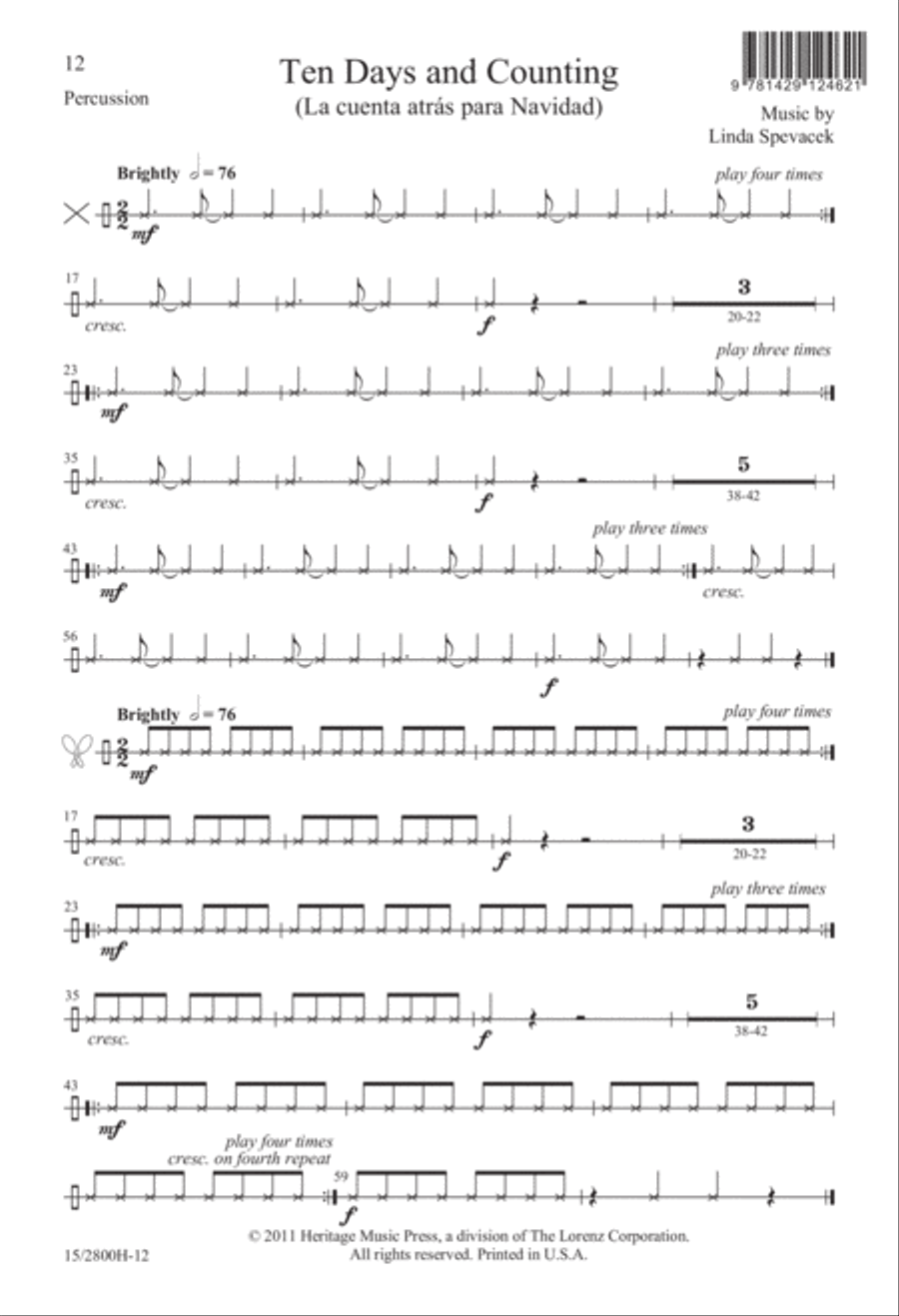 Ten Days and Counting! 2-Part scores gallery preview page 13