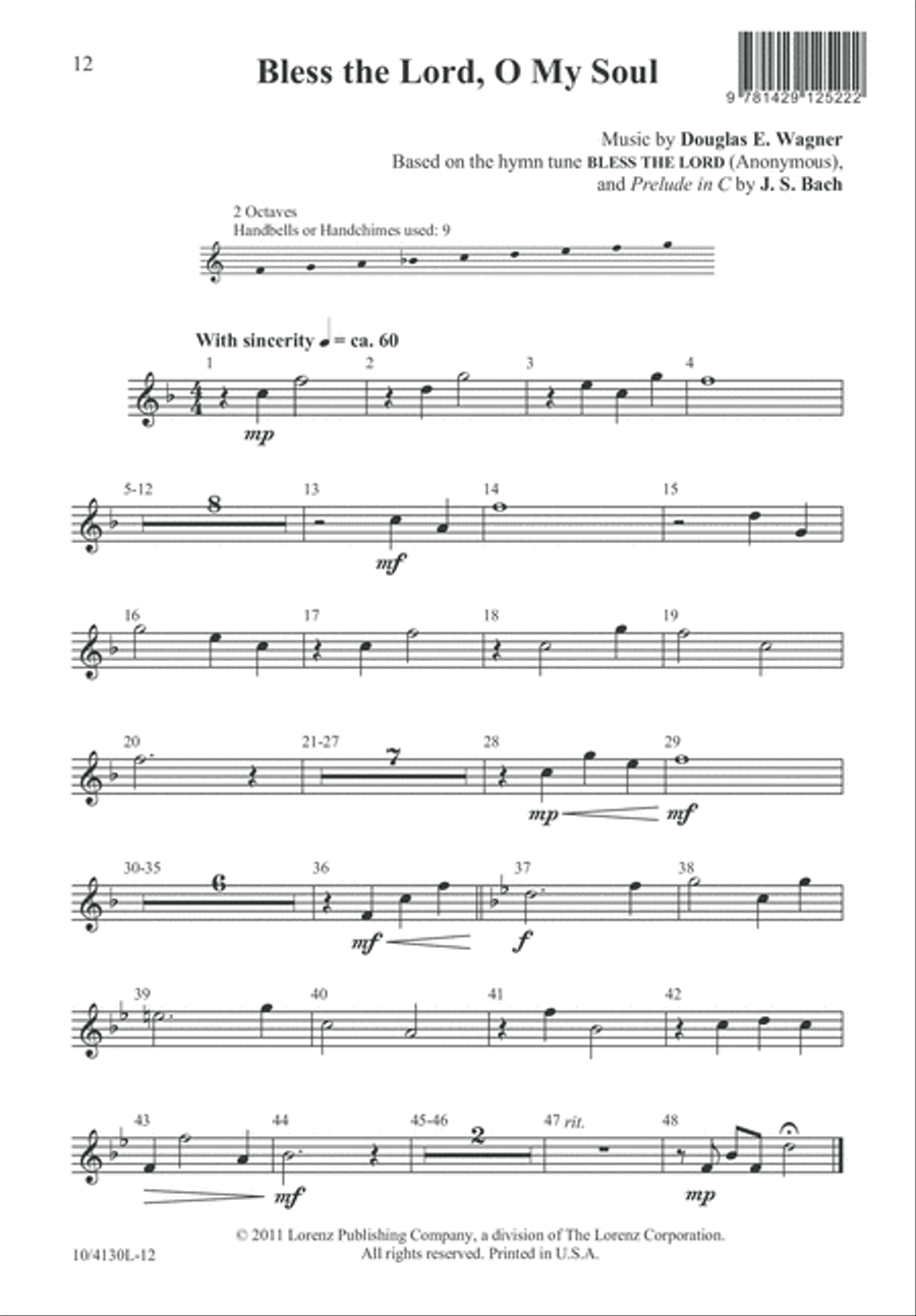 Bless the Lord, O My Soul 4-Part scores gallery preview page 13