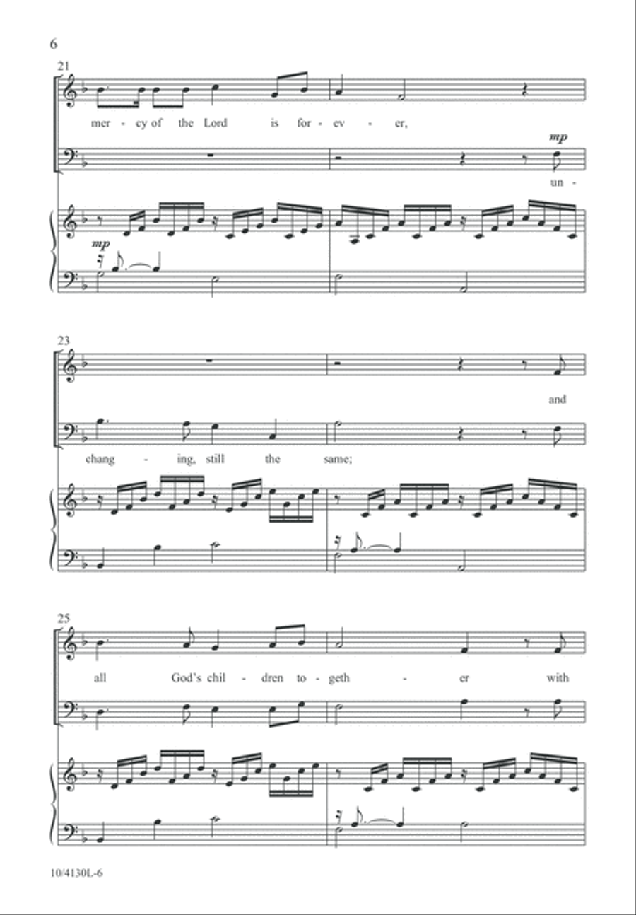 Bless the Lord, O My Soul 4-Part scores gallery preview page 7