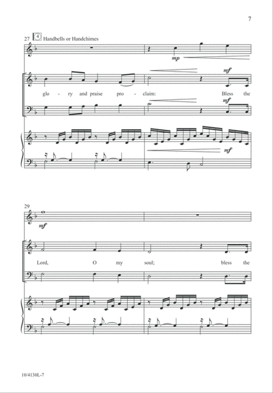 Bless the Lord, O My Soul 4-Part scores gallery preview page 8