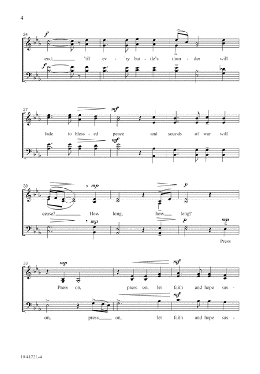 How Long? How Long? 4-Part scores gallery preview page 5