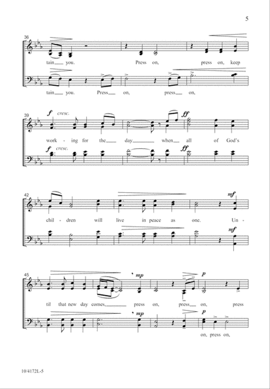 How Long? How Long? 4-Part scores gallery preview page 6
