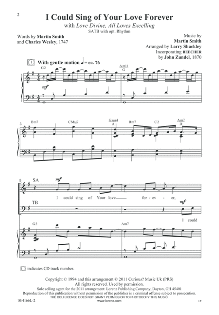I Could Sing of Your Love Forever 4-Part scores gallery preview page 3