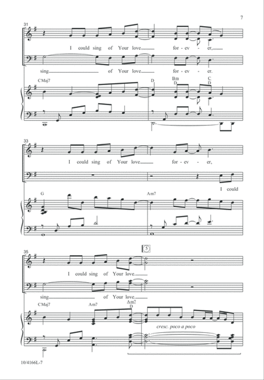 I Could Sing of Your Love Forever 4-Part scores gallery preview page 8