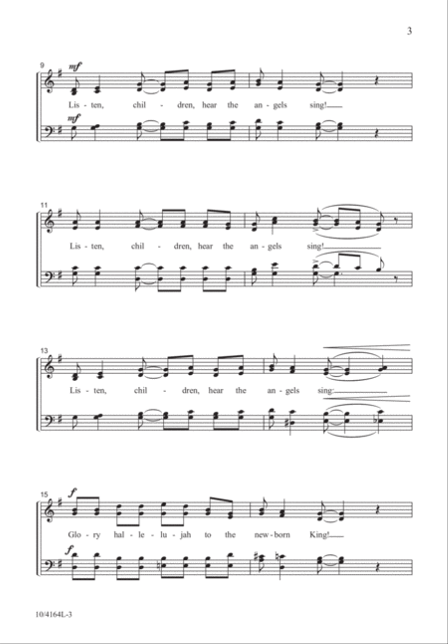 Listen, Children, Hear the Angels Sing! Divisi scores gallery preview page 4