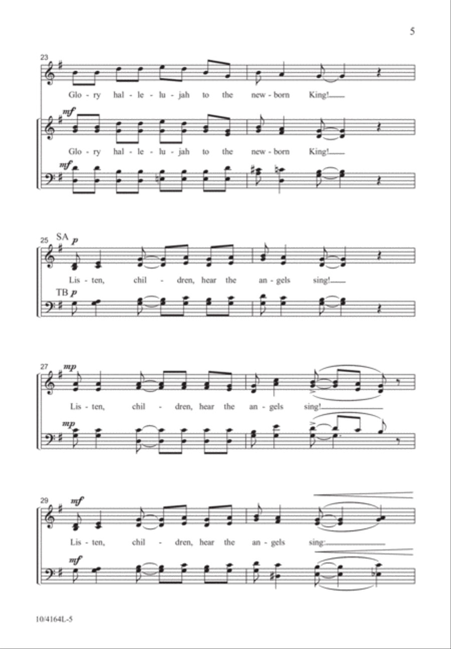 Listen, Children, Hear the Angels Sing! Divisi scores gallery preview page 6