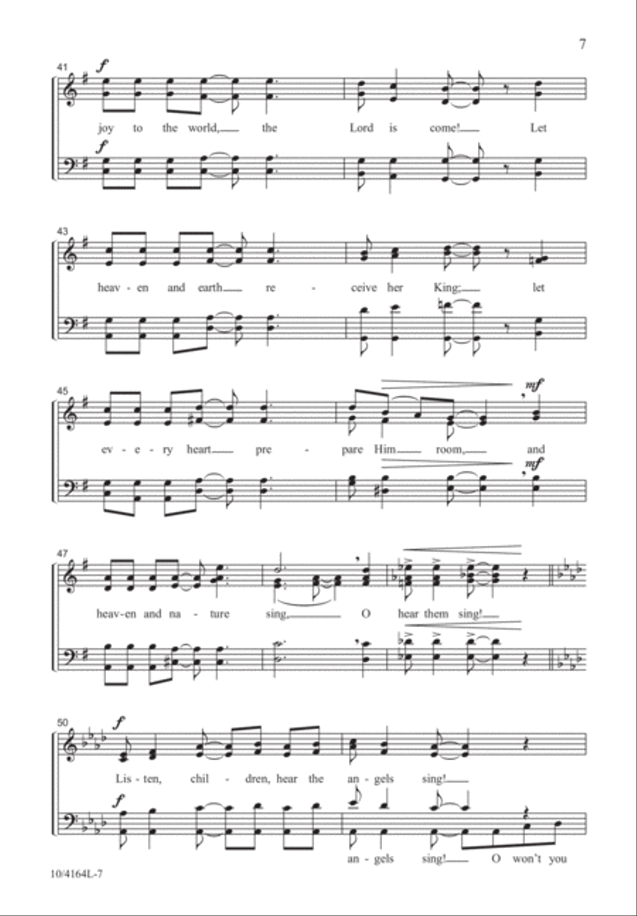 Listen, Children, Hear the Angels Sing! Divisi scores gallery preview page 8