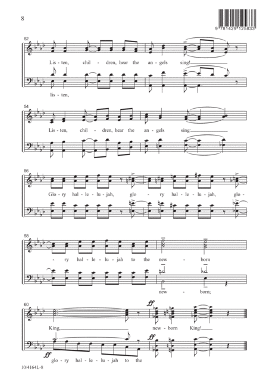 Listen, Children, Hear the Angels Sing! Divisi scores gallery preview page 9