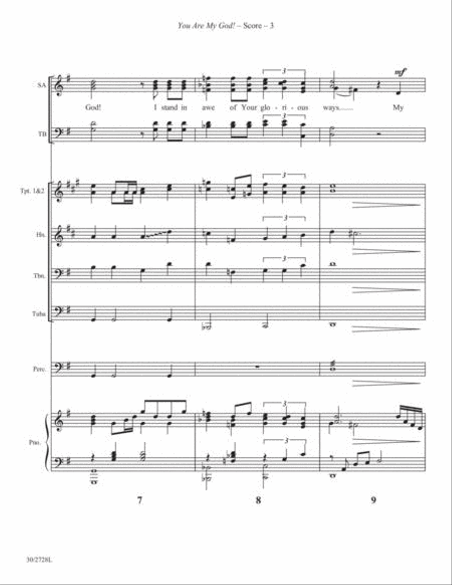 You Are My God! - Brass and Percussion Score and Parts Choir scores gallery preview page 4