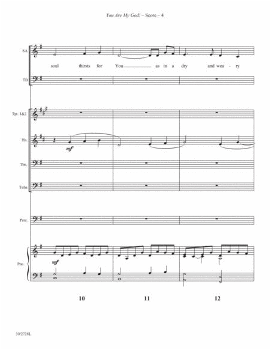 You Are My God! - Brass and Percussion Score and Parts Choir scores gallery preview page 5