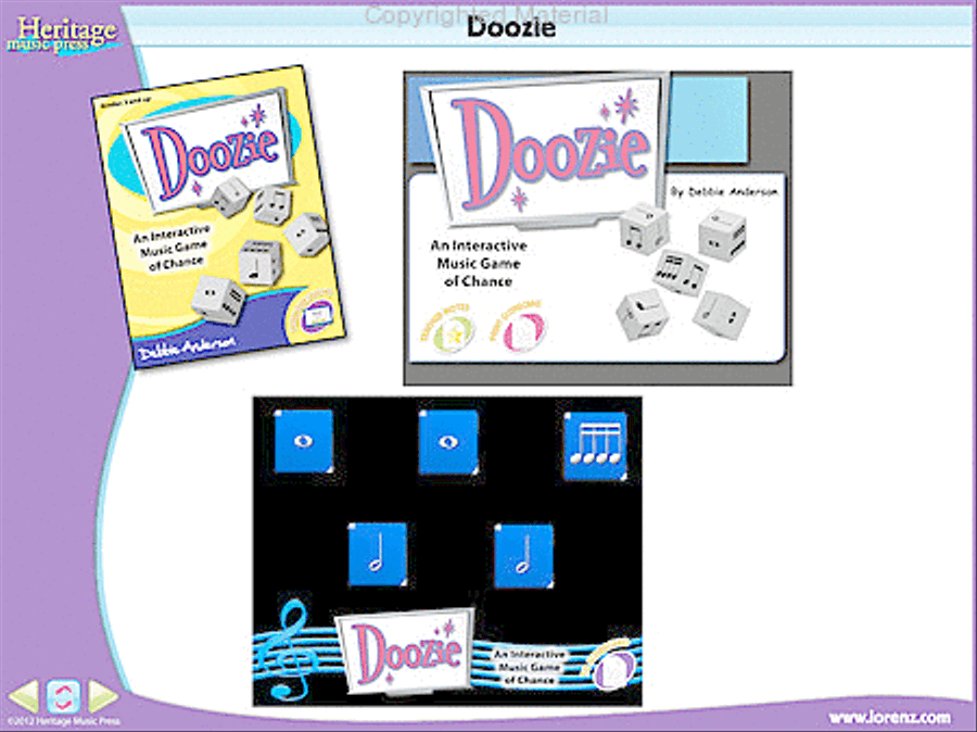 Doozie: An Interactive Music Game of Chance (SMART) Classroom Materials scores gallery preview page 3