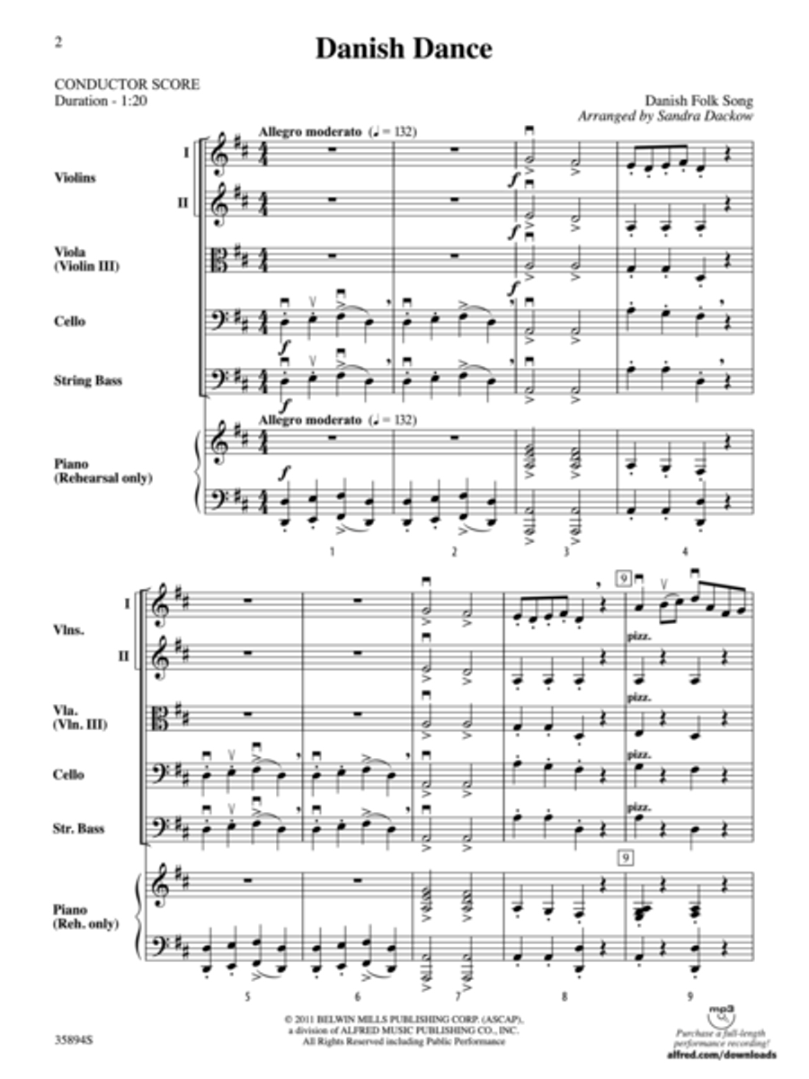 Danish Dance String Orchestra scores gallery preview page 2