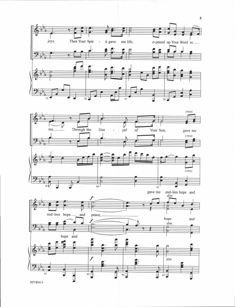 O Great God - SATB O Great God - SATB 4-Part scores gallery preview page 5