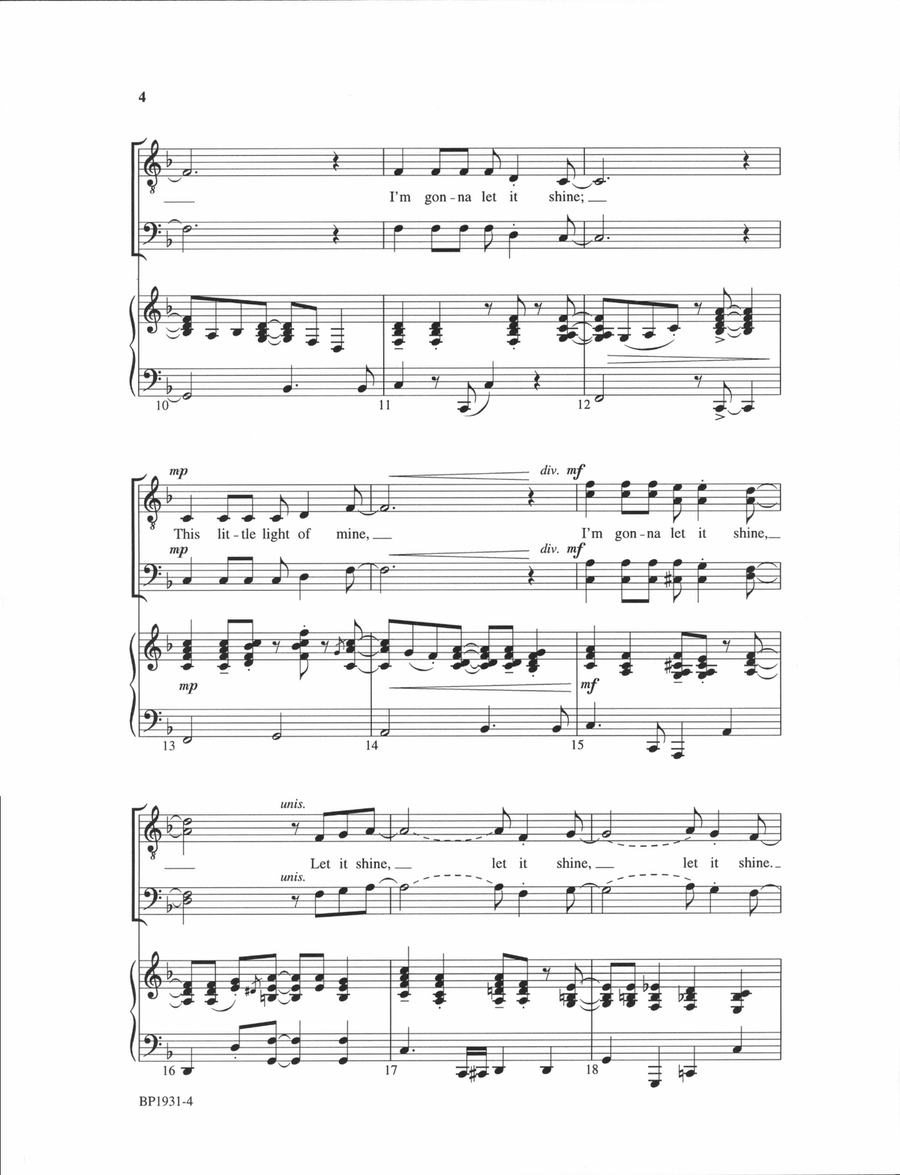 This Little Light of Mine - TTBB TTBB scores gallery preview page 3