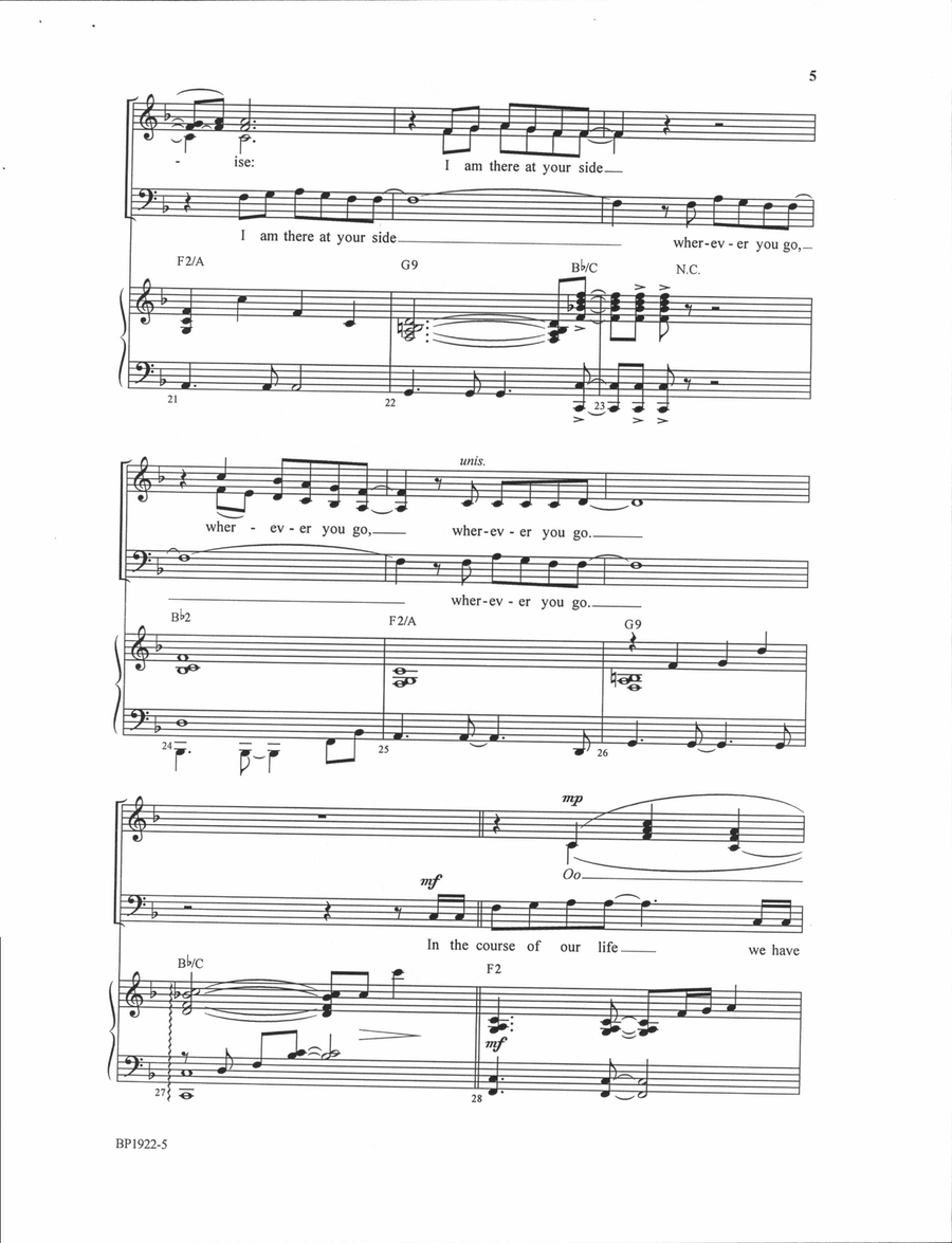 Wherever You Go Wherever You Go 4-Part scores gallery preview page 5