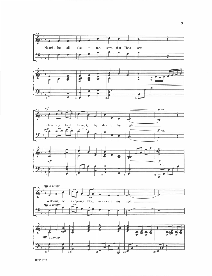 Be Thou My Vision - Hayes 4-Part scores gallery preview page 3