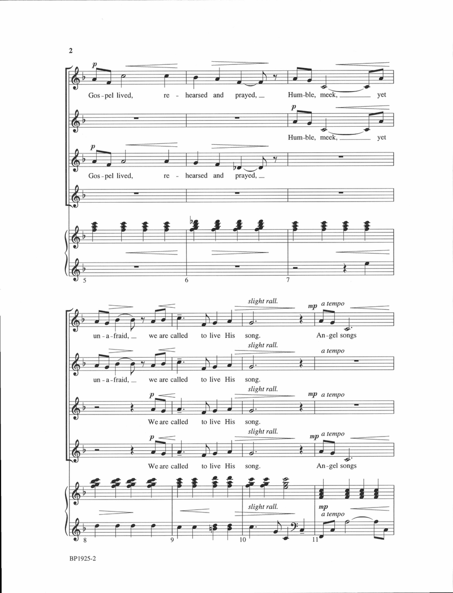 To Live His Song - SSAA To Live His Song - SSAA SSAA scores gallery preview page 3