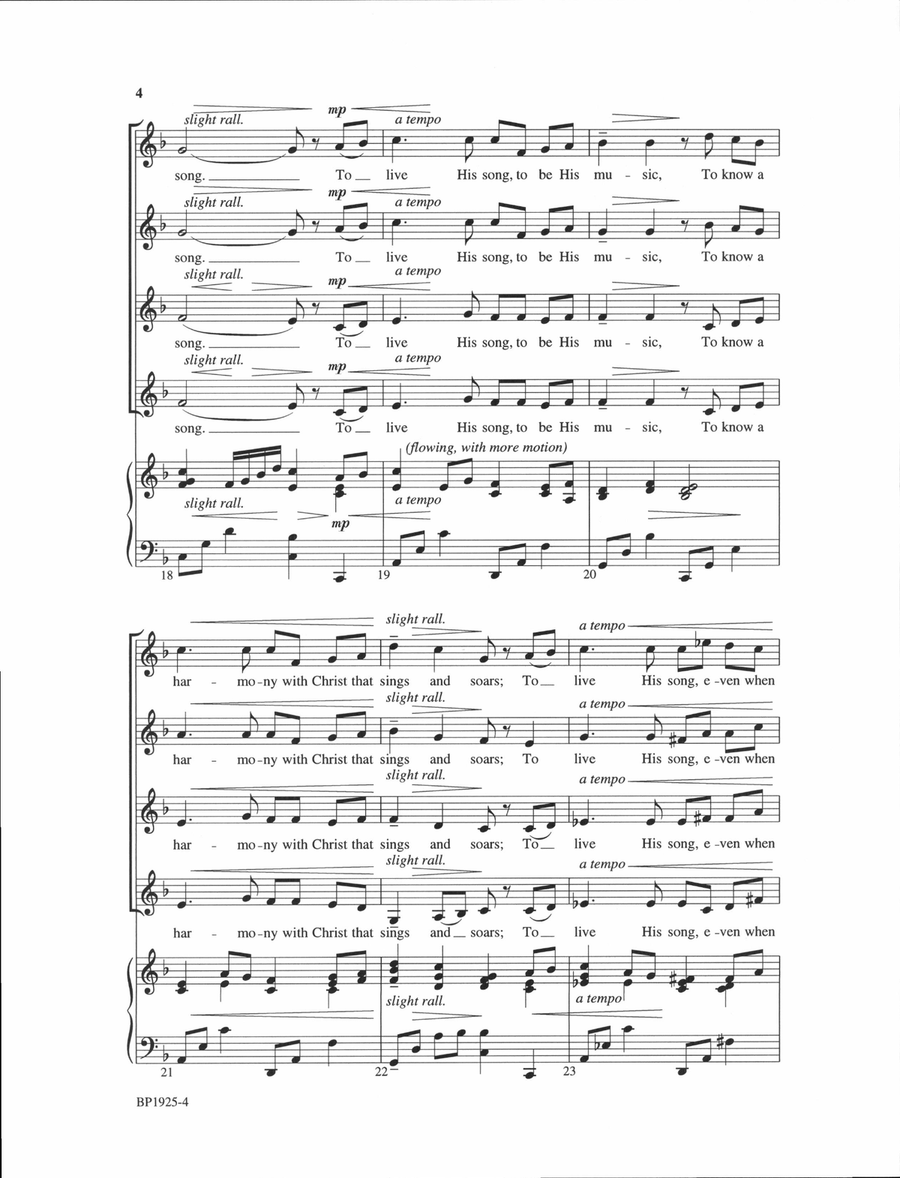 To Live His Song - SSAA To Live His Song - SSAA SSAA scores gallery preview page 5