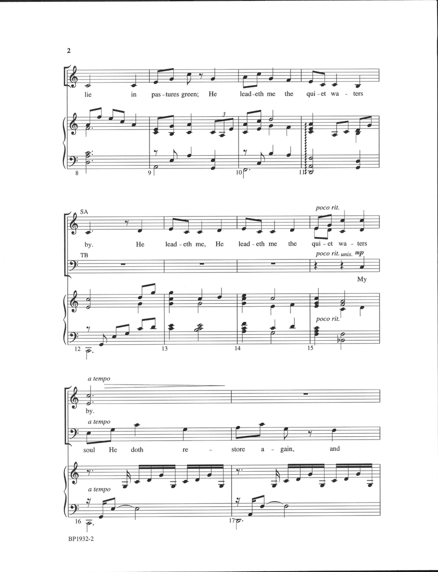 The Lord's My Shepherd The Lord's My Shepherd 4-Part scores gallery preview page 3