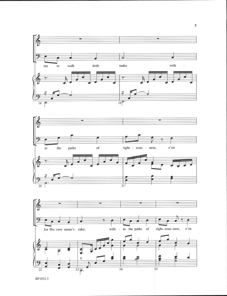 The Lord's My Shepherd The Lord's My Shepherd 4-Part scores gallery preview page 4