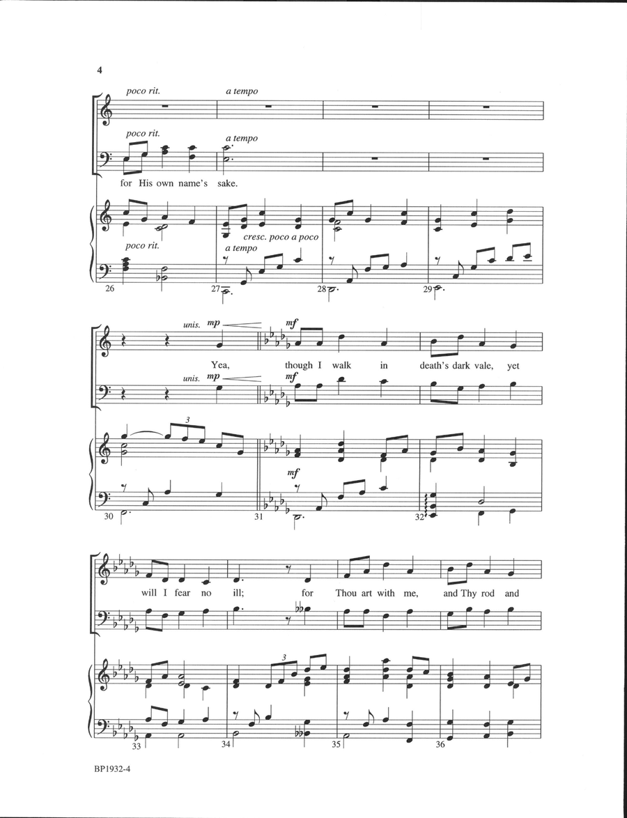 The Lord's My Shepherd The Lord's My Shepherd 4-Part scores gallery preview page 5