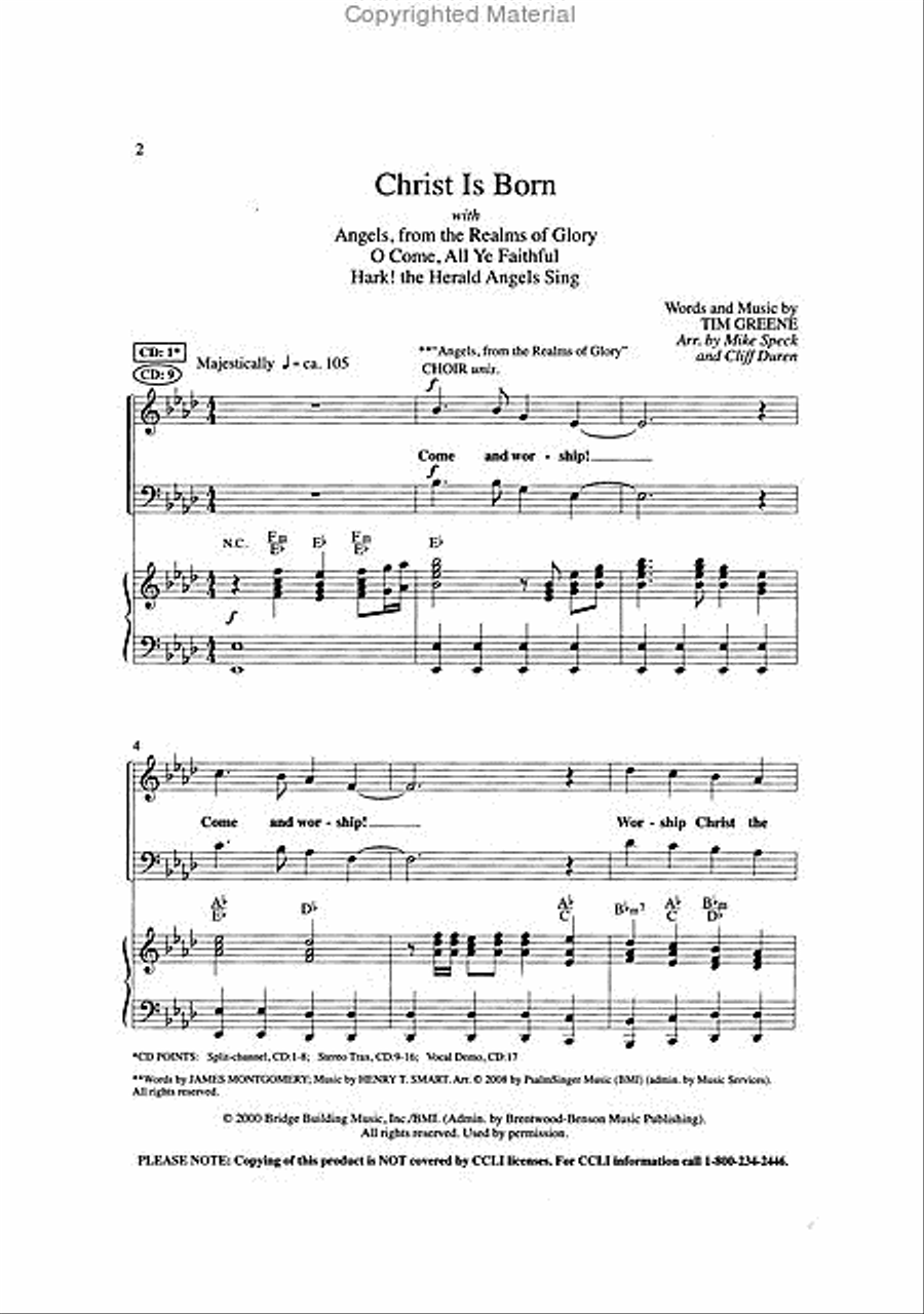 Christ Is Born (Anthem) 4-Part scores gallery preview page 2