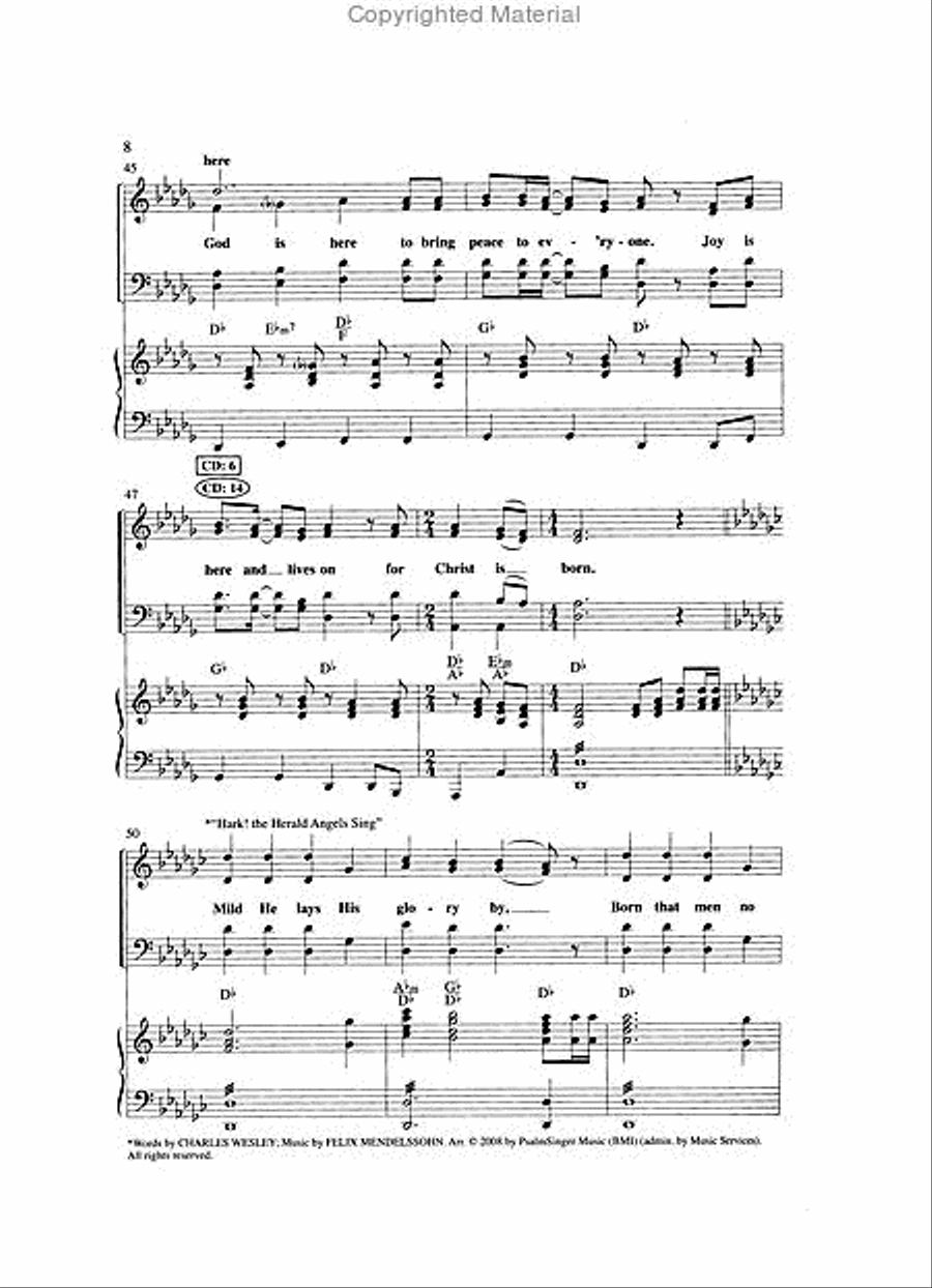 Christ Is Born (Anthem) 4-Part scores gallery preview page 3