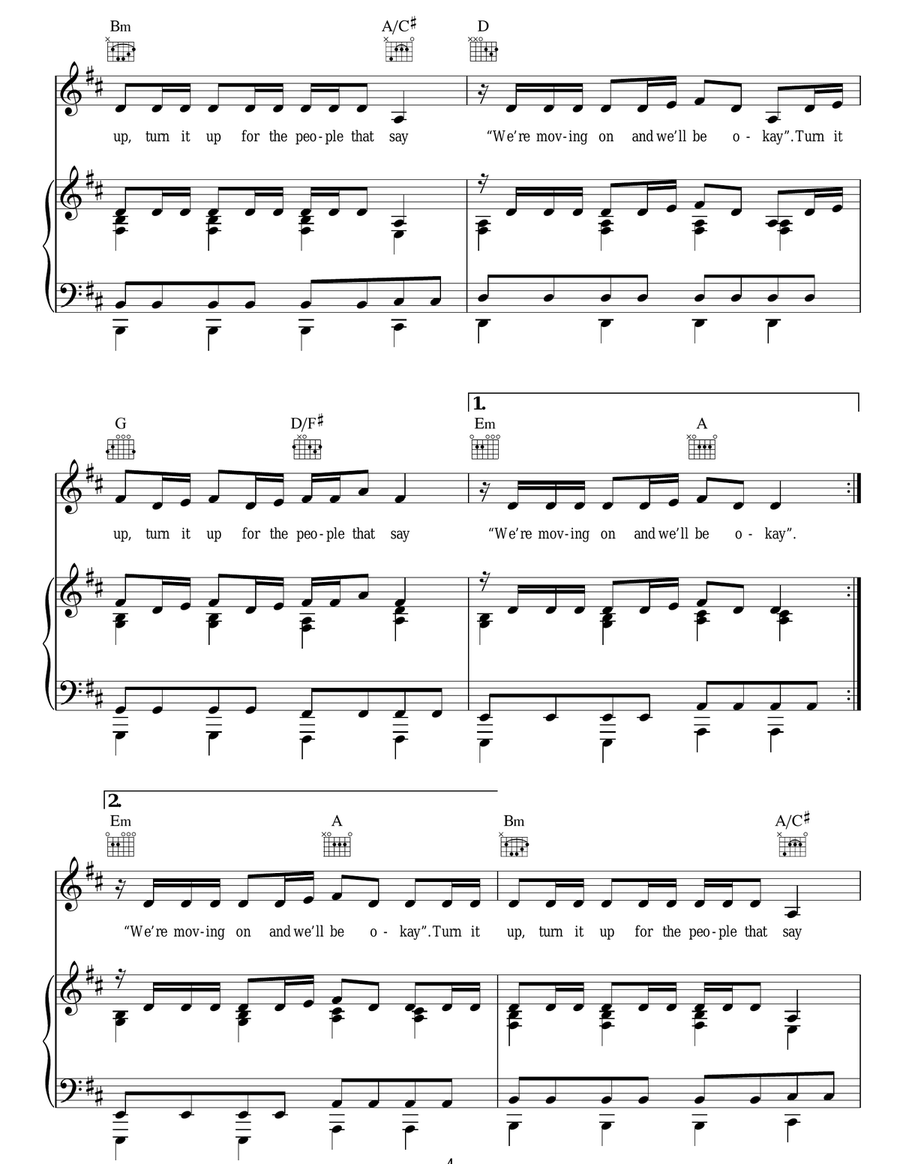 Turn It Up Turn It Up Acoustic Guitar scores gallery preview page 4