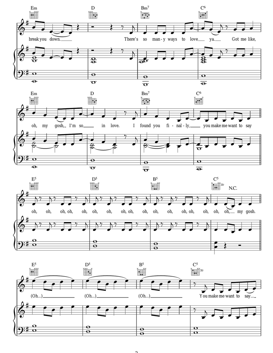 OMG OMG Acoustic Guitar scores gallery preview page 2