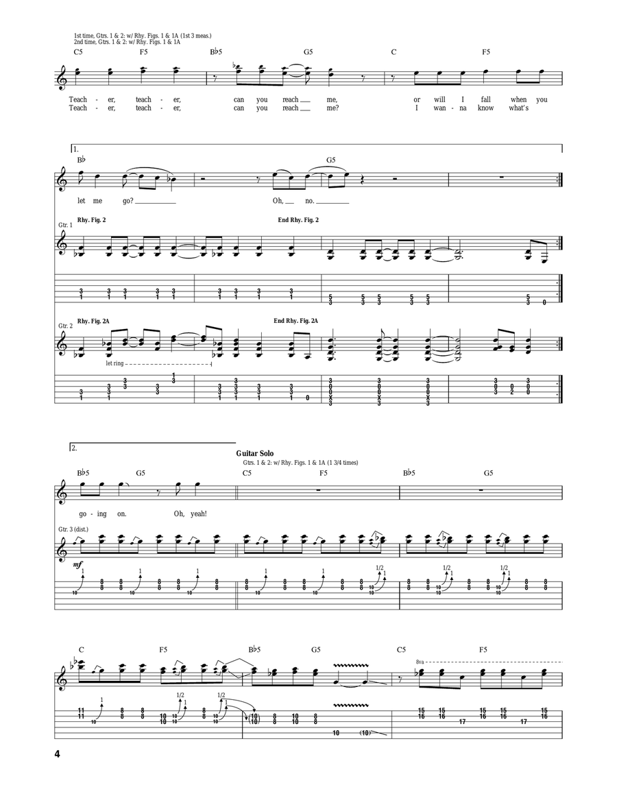 Teacher Teacher Teacher Teacher Acoustic Guitar scores gallery preview page 4