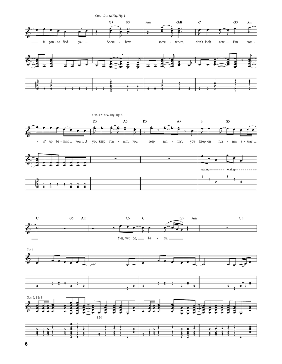 You Keep Runnin' Away You Keep Runnin' Away Acoustic Guitar scores gallery preview page 6