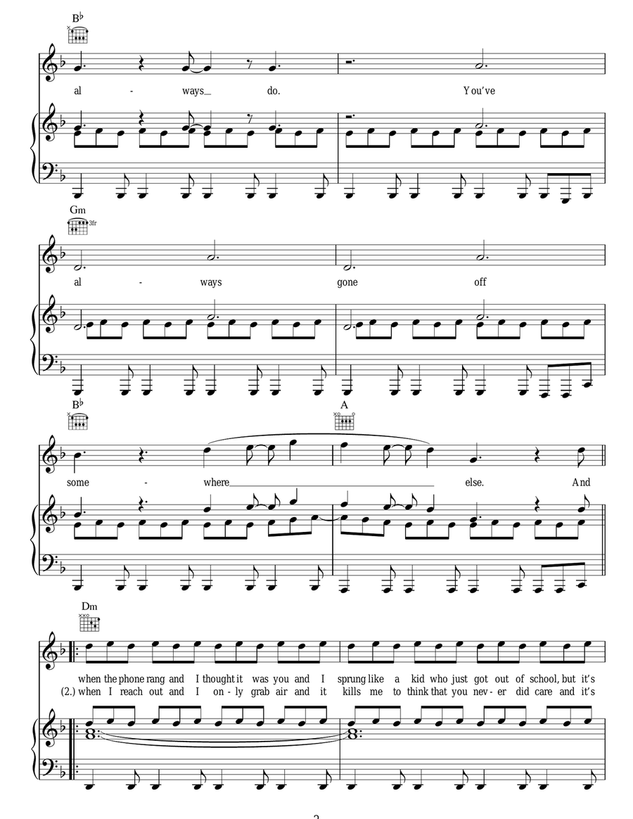When I'm Alone When I'm Alone Acoustic Guitar scores gallery preview page 2