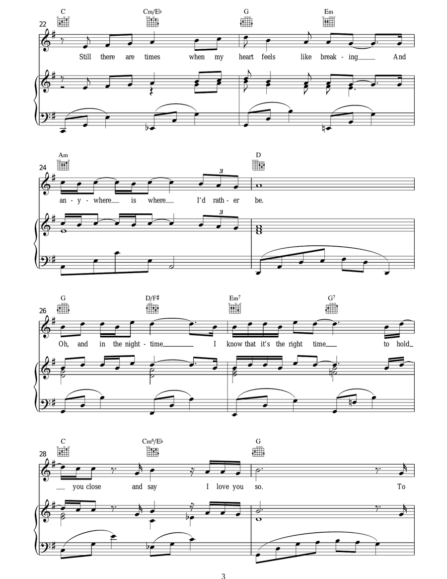 Like A Sad Song Like A Sad Song Piano, Vocal, Guitar scores gallery preview page 3