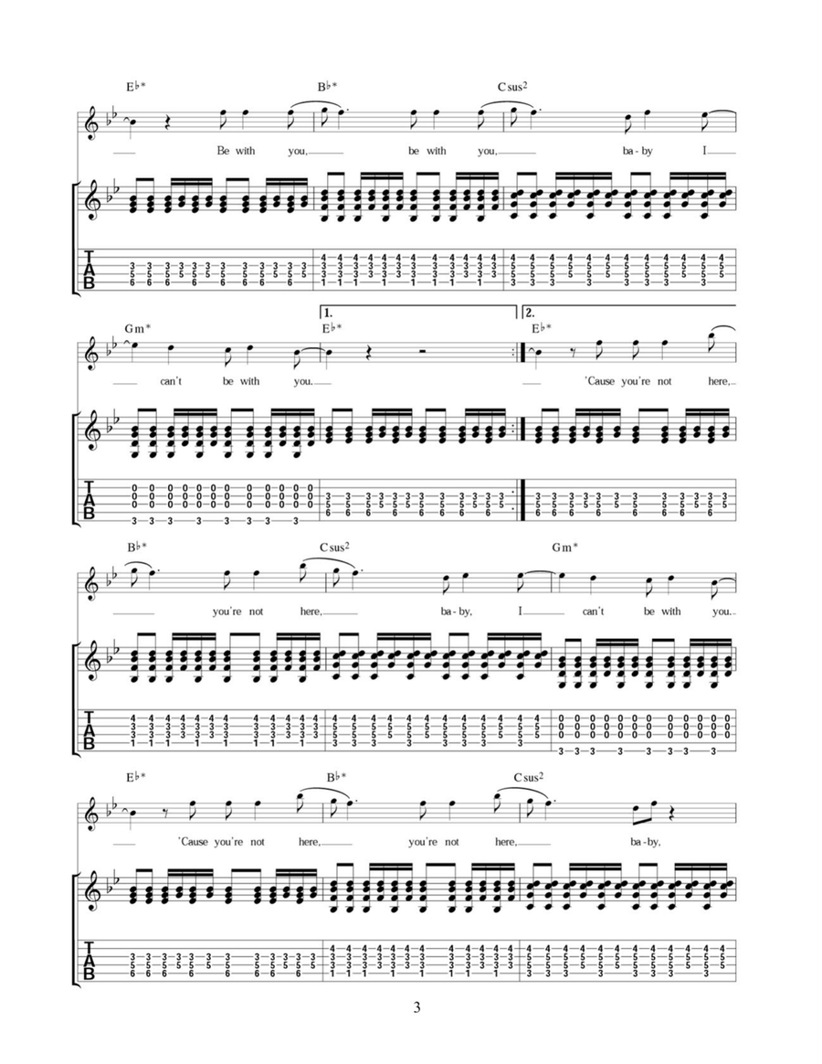 I Can't Be With You I Can't Be With You Acoustic Guitar scores gallery preview page 3