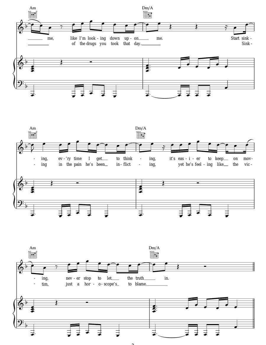 Stop For A Minute Stop For A Minute Piano, Vocal, Guitar scores gallery preview page 2