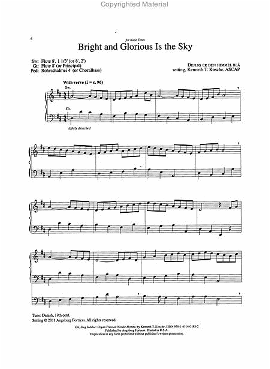 Oh, Sing Jubilee Organ scores gallery preview page 2