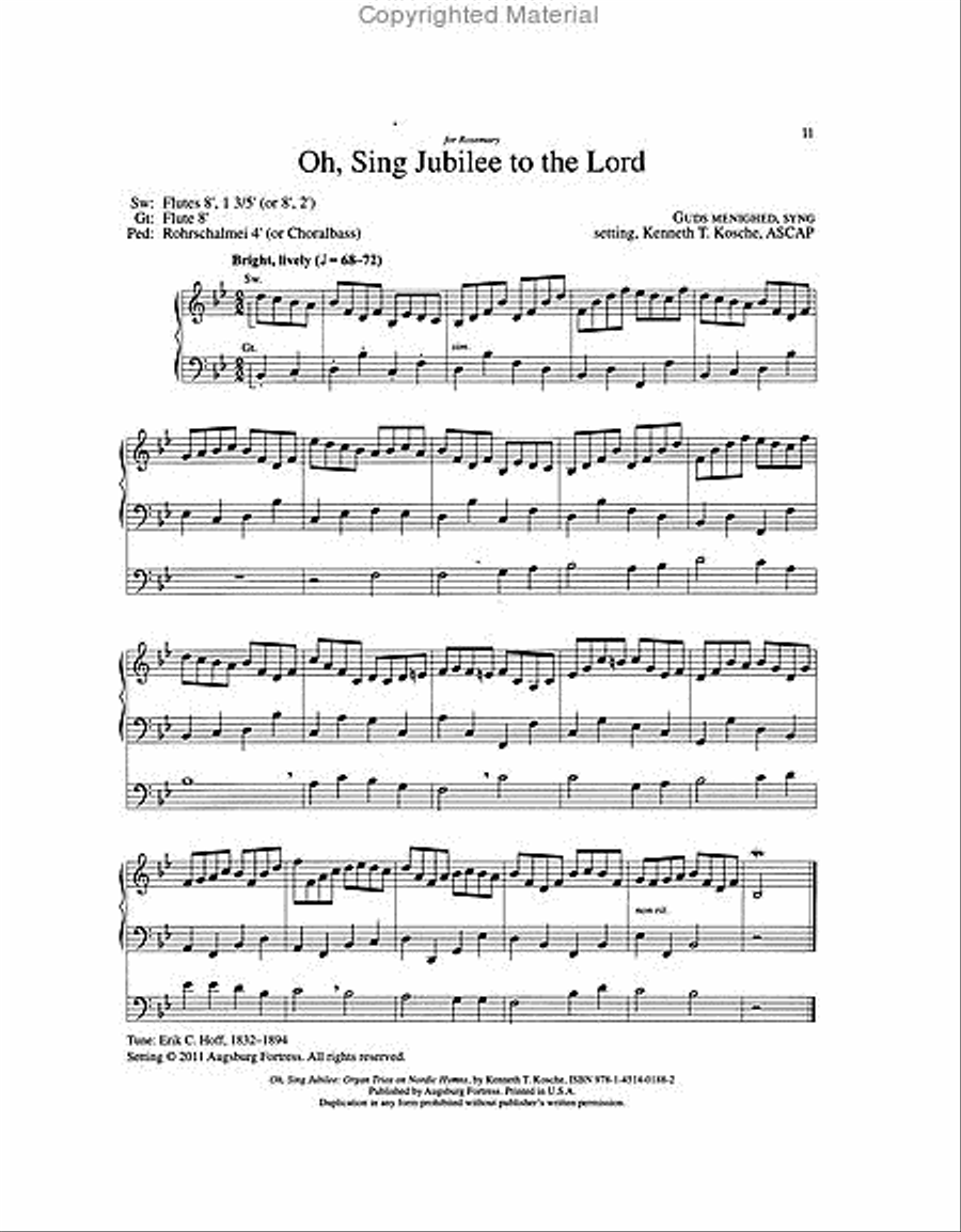 Oh, Sing Jubilee Organ scores gallery preview page 3