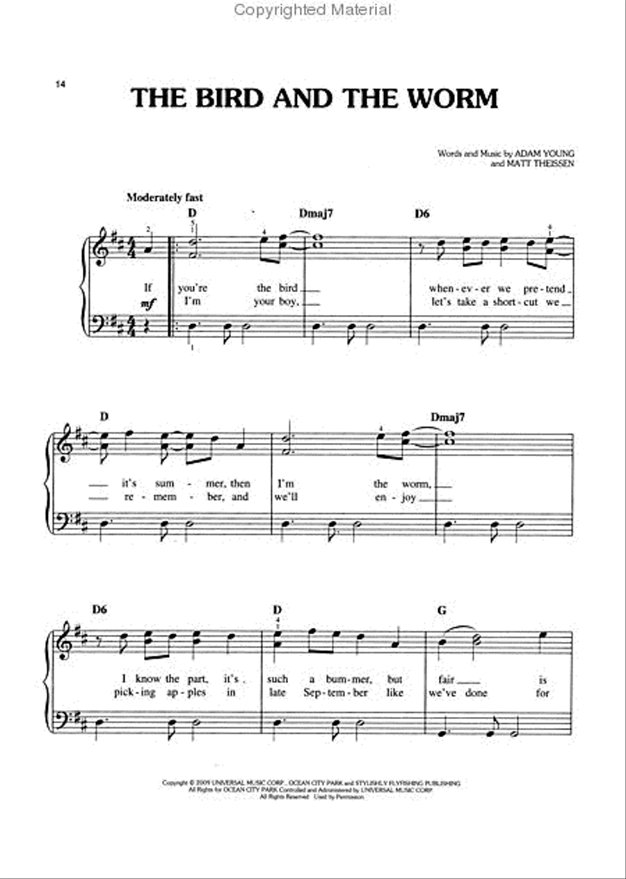 Owl City – Ocean Eyes Easy Piano scores gallery preview page 3