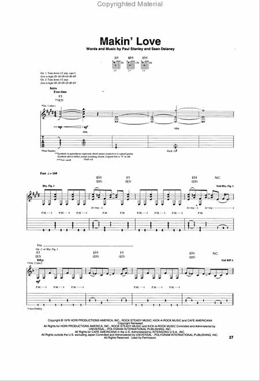 Kiss – Alive II Kiss – Alive II Electric Guitar scores gallery preview page 4