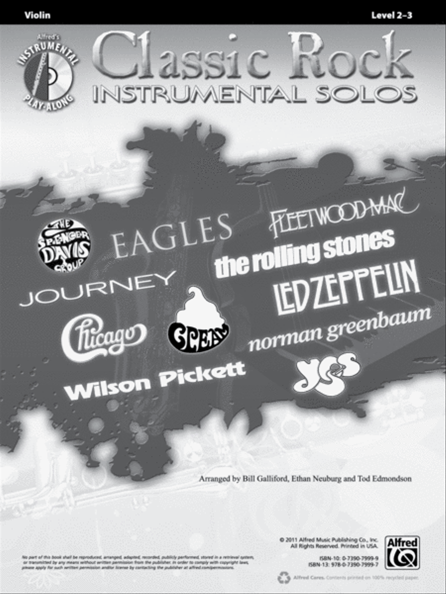 Classic Rock Instrumental Solos for Strings Violin Solo scores gallery preview page 8