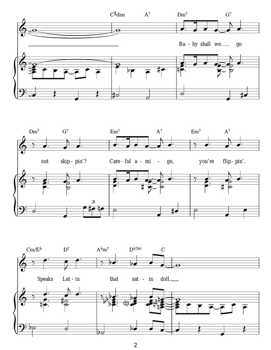 Satin Doll Satin Doll Piano, Vocal, Guitar scores gallery preview page 2
