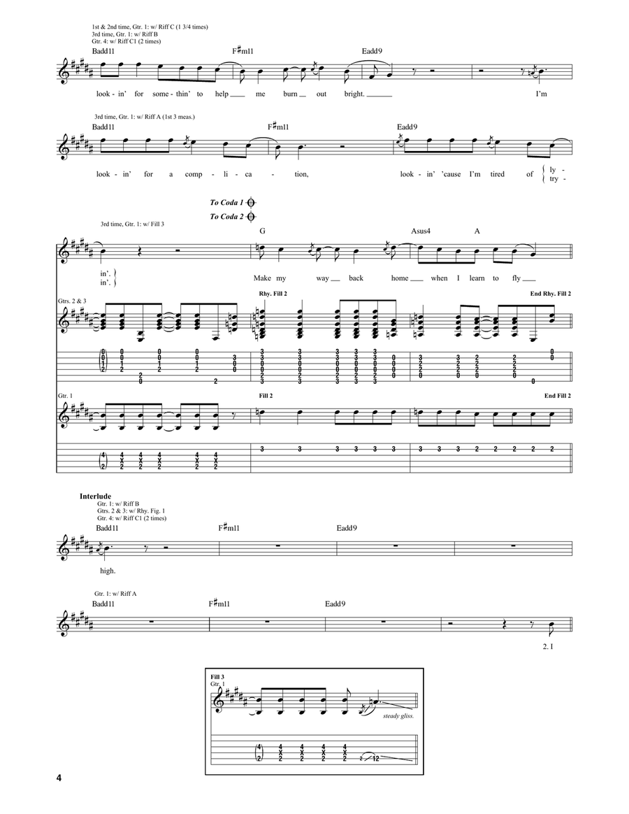 Learn To Fly Acoustic Guitar scores gallery preview page 4